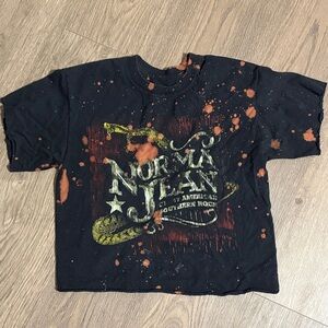 Black and Orange Crop Top